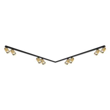 Foco HERO SPOT 8xGU10/9W/230V preto/dourado