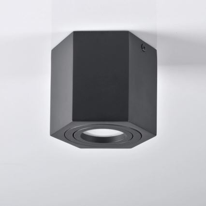 Foco HEXAGON 1xGU10/10W/230V preto antigo