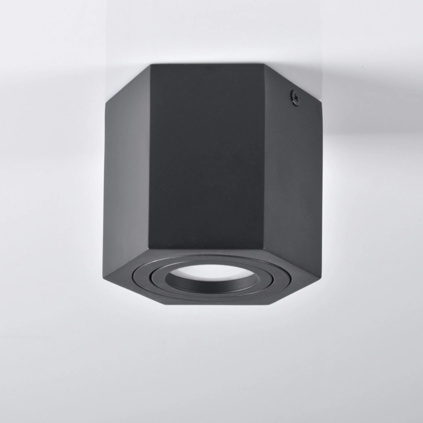 Foco HEXAGON 1xGU10/10W/230V preto antigo
