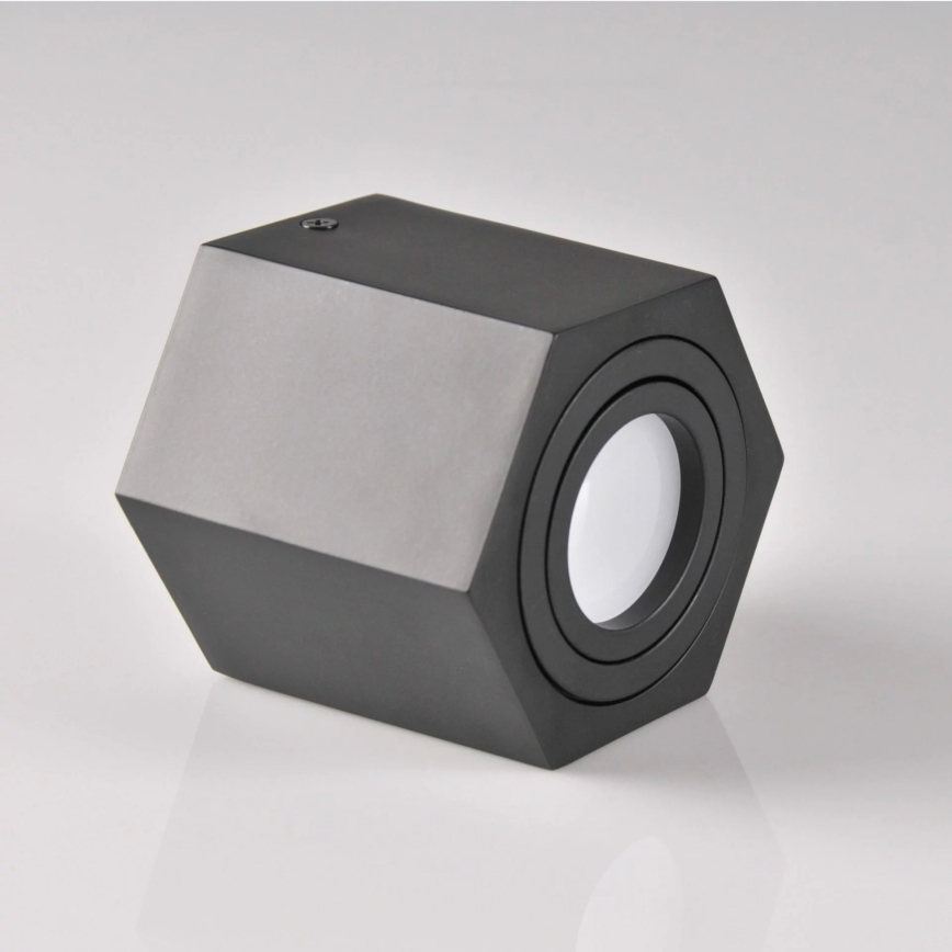 Foco HEXAGON 1xGU10/10W/230V preto antigo