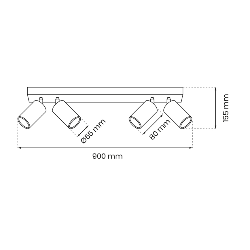 Foco HUDSON 4xGU10/8W/230V branco