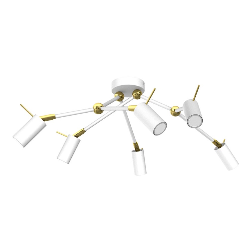 Foco IRIS 6xGU10/MR11/40W/230V branco/dourado
