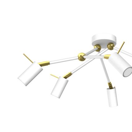 Foco IRIS 6xGU10/MR11/40W/230V branco/dourado