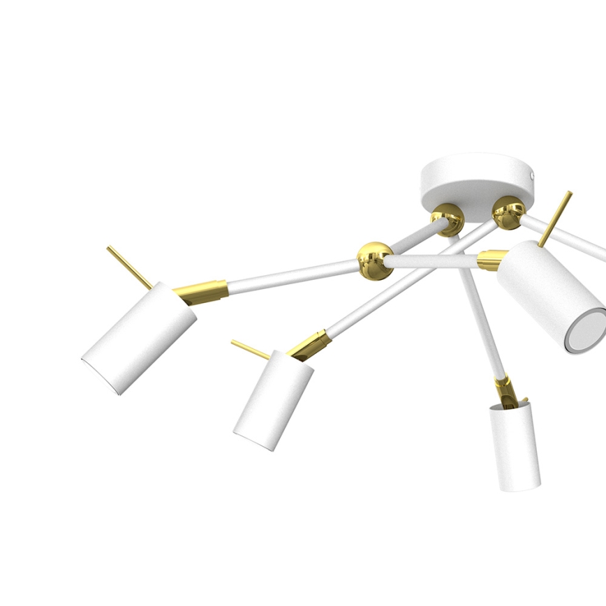 Foco IRIS 6xGU10/MR11/40W/230V branco/dourado