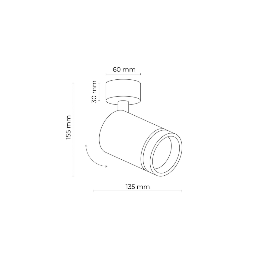 Foco JET 1xGU10/10W/230V branco
