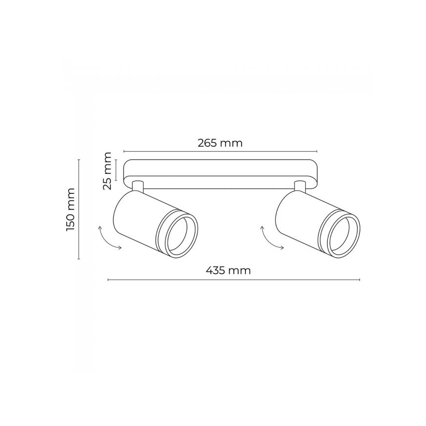 Foco JET 2xGU10/10W/230V branco