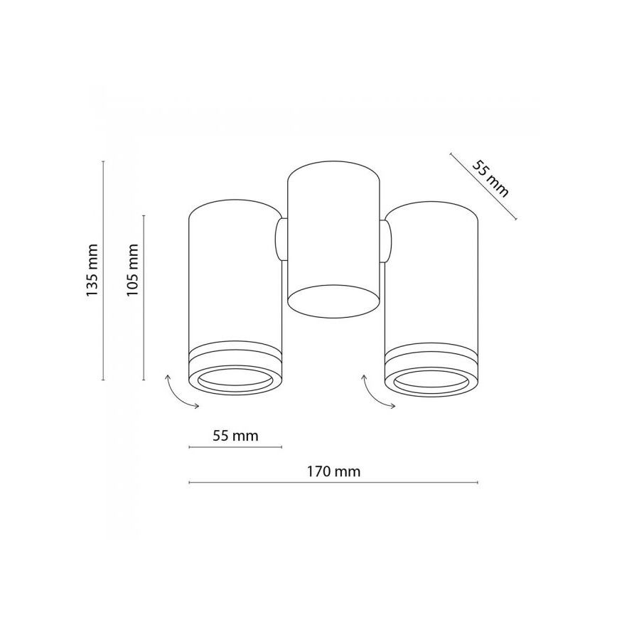 Foco JET CONJUNTO 2xGU10/10W/230V branco