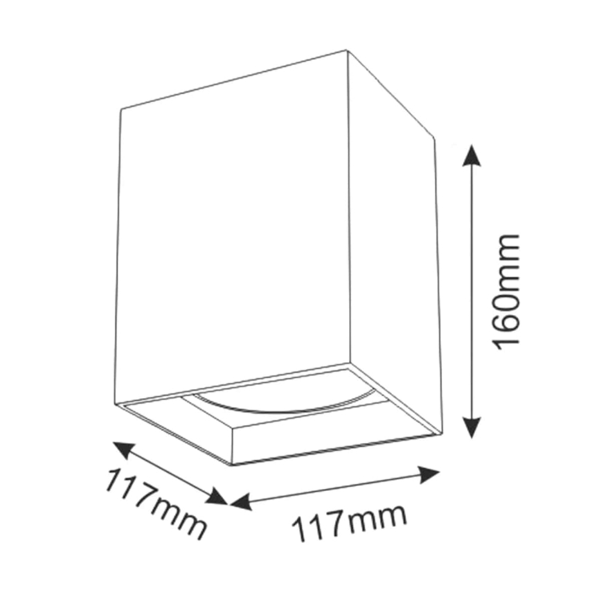 Foco JUPITER 1xE27/20W/230V 11,7x11,7 cm preto
