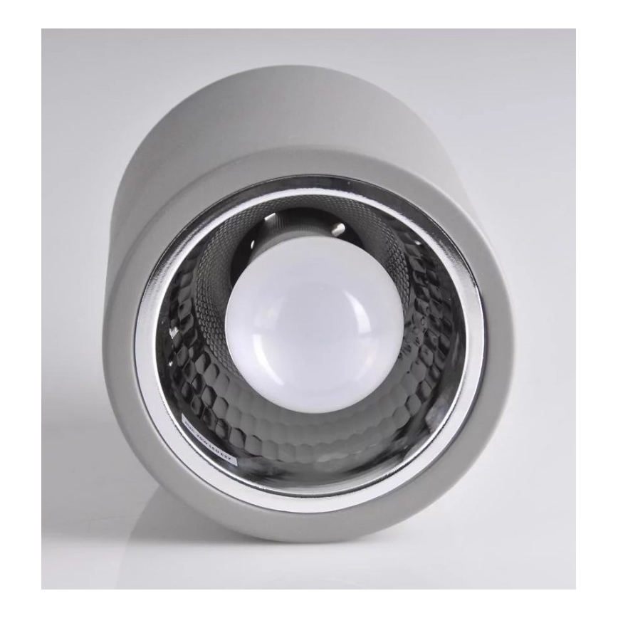 Foco JUPITER 1xE27/20W/230V diâmetro 13 cm cinzento