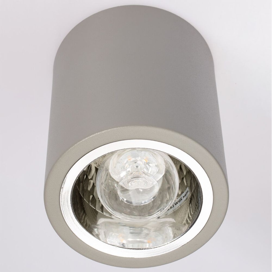 Foco JUPITER 1xE27/20W/230V diâmetro 9,8 cm cinzento