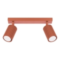 Foco KARBON 2xGU10/10W/230V vermelho