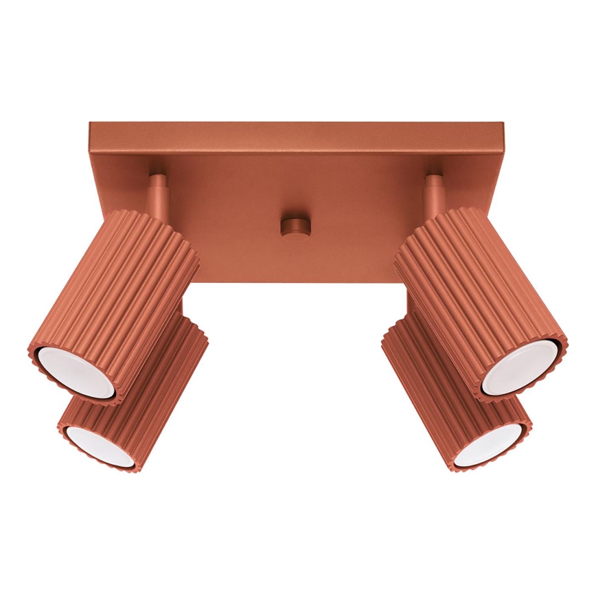 Foco KARBON 4xGU10/10W/230V vermelho