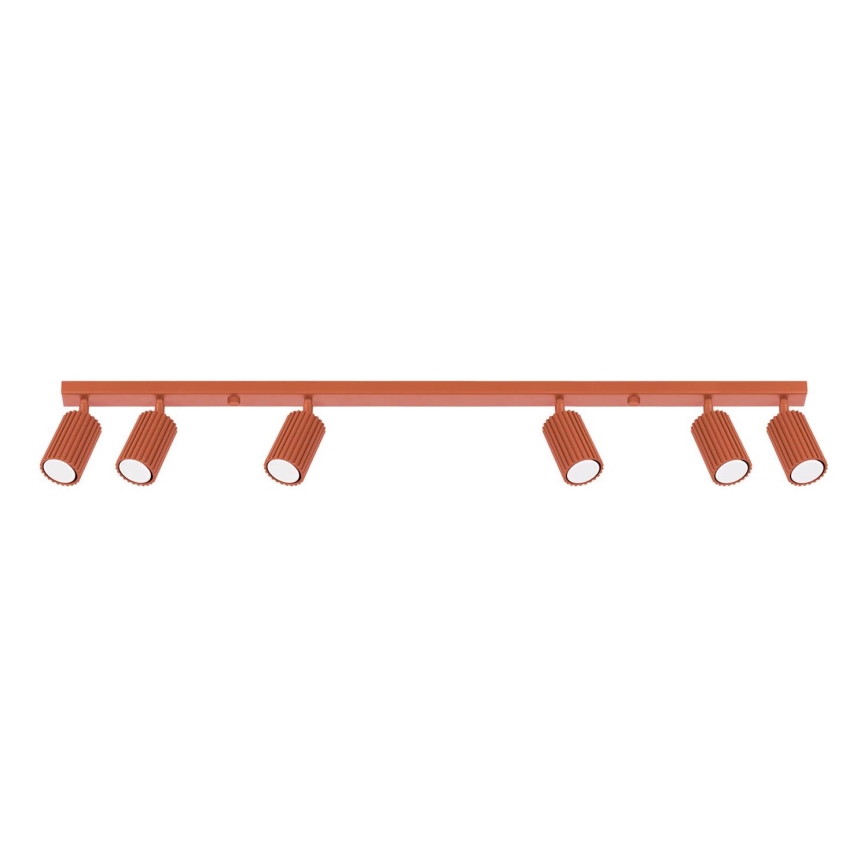 Foco KARBON 6xGU10/10W/230V vermelho