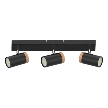 Foco LAGOS 3xGU10/15W/230V preto/castanho