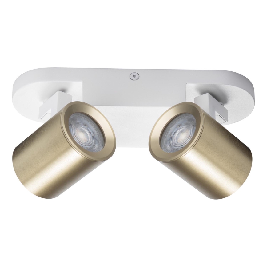 Foco LAURIN 2xGU10/10W/230V latão/branco