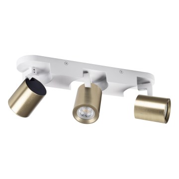 Foco LAURIN 3xGU10/10W/230V latão/branco