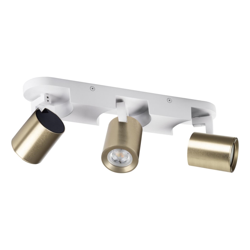 Foco LAURIN 3xGU10/10W/230V latão/branco