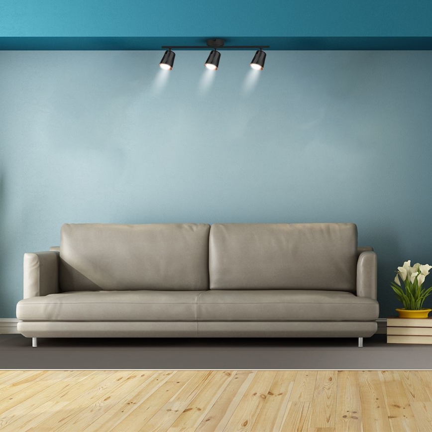 Foco LED 3xLED/5W/230V 3000K preto