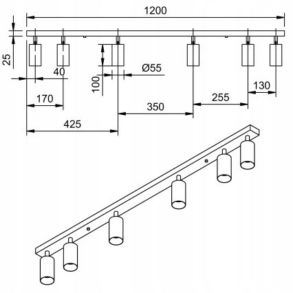 Foco LED ANGIE 6xGU10/6W/230V branco