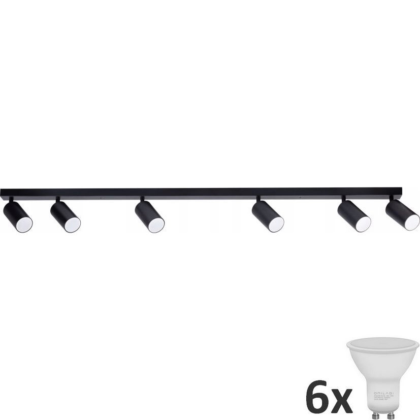 Foco LED ANGIE 6xGU10/6W/230V preto