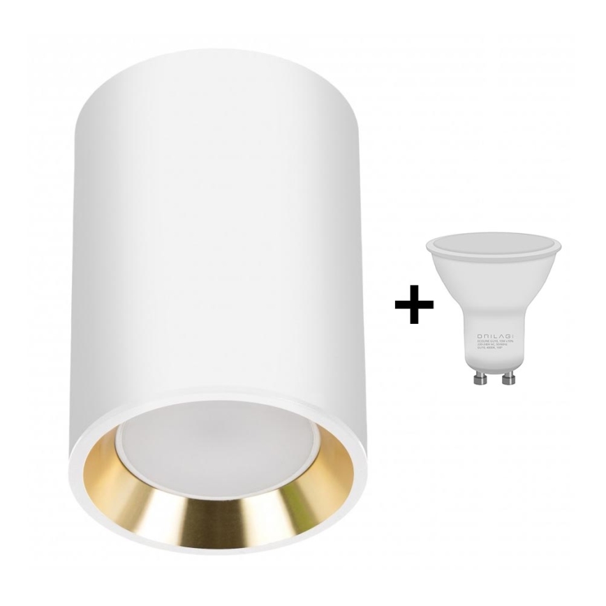Foco LED CHLOE 1xGU10/6W/230V redondo branco/dourado