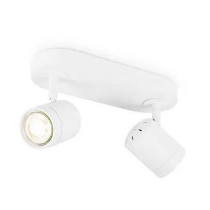 Foco LED com regulação de fluxo luminoso MANU 2xGU10/5,8W/230V branco