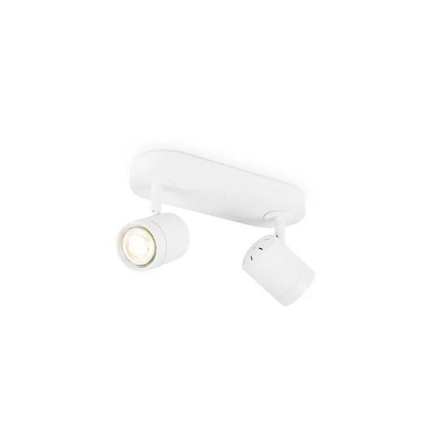 Foco LED com regulação de fluxo luminoso MANU 2xGU10/5,8W/230V branco