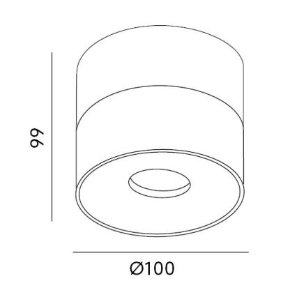 Foco LED com regulação LAHTI LED/10,5W/230V 3000K CRI 90 branco