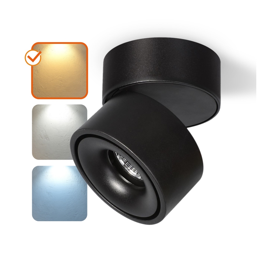 Foco LED com regulação LAHTI LED/13,5W/230V 3000K CRI 90 preto