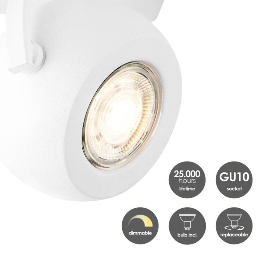 Foco LED com regulação NOP 1xGU10/5,8W/230V branco