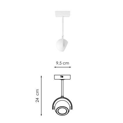 Foco LED com regulação NOP 1xGU10/5,8W/230V branco