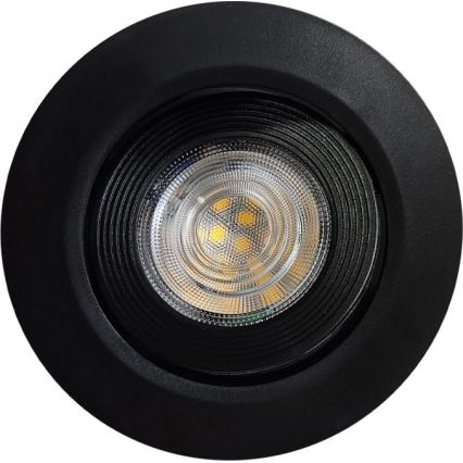 Foco LED Embutido/superfície 2em1 LED/5W/230V 4200K diâmetro 9,3 cm preto