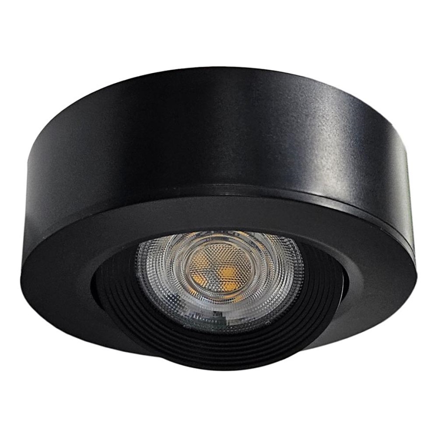 Foco LED Embutido/superfície 2em1 LED/5W/230V 4200K diâmetro 9,3 cm preto