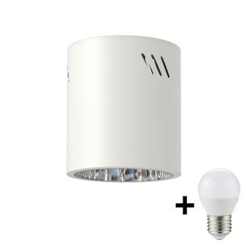 Foco LED GEORGE 1xE27/6W/230V diâmetro 11 cm branco