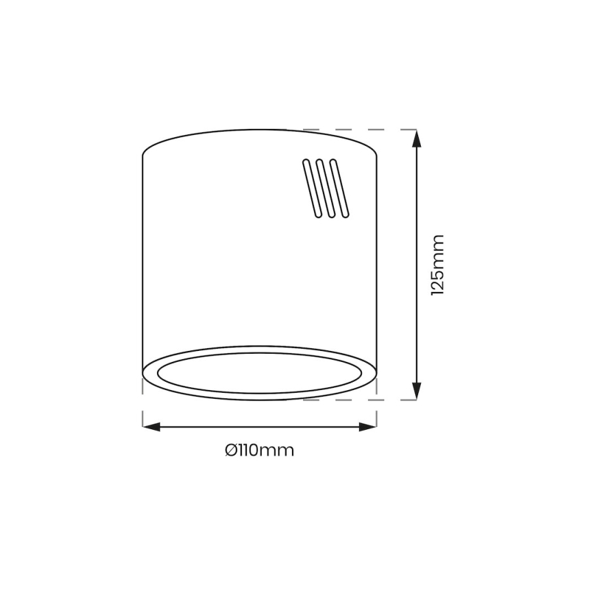 Foco LED GEORGE 1xE27/6W/230V diâmetro 11 cm branco