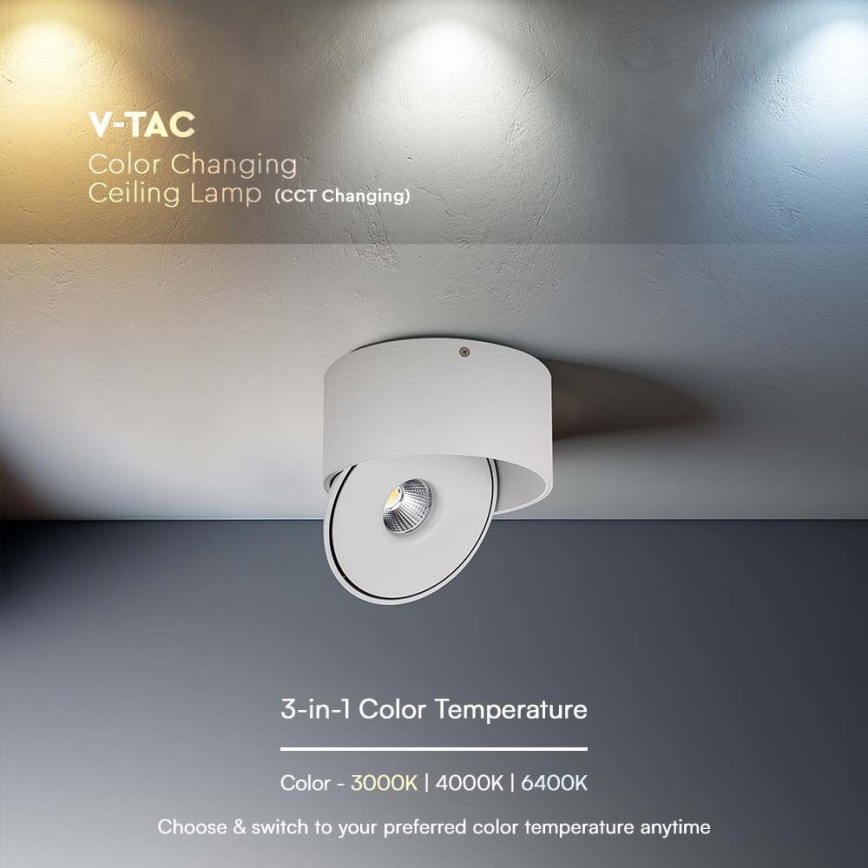 LED Flexível foco LED/20W/230V 3000/4000/6400K CRI 90 branco