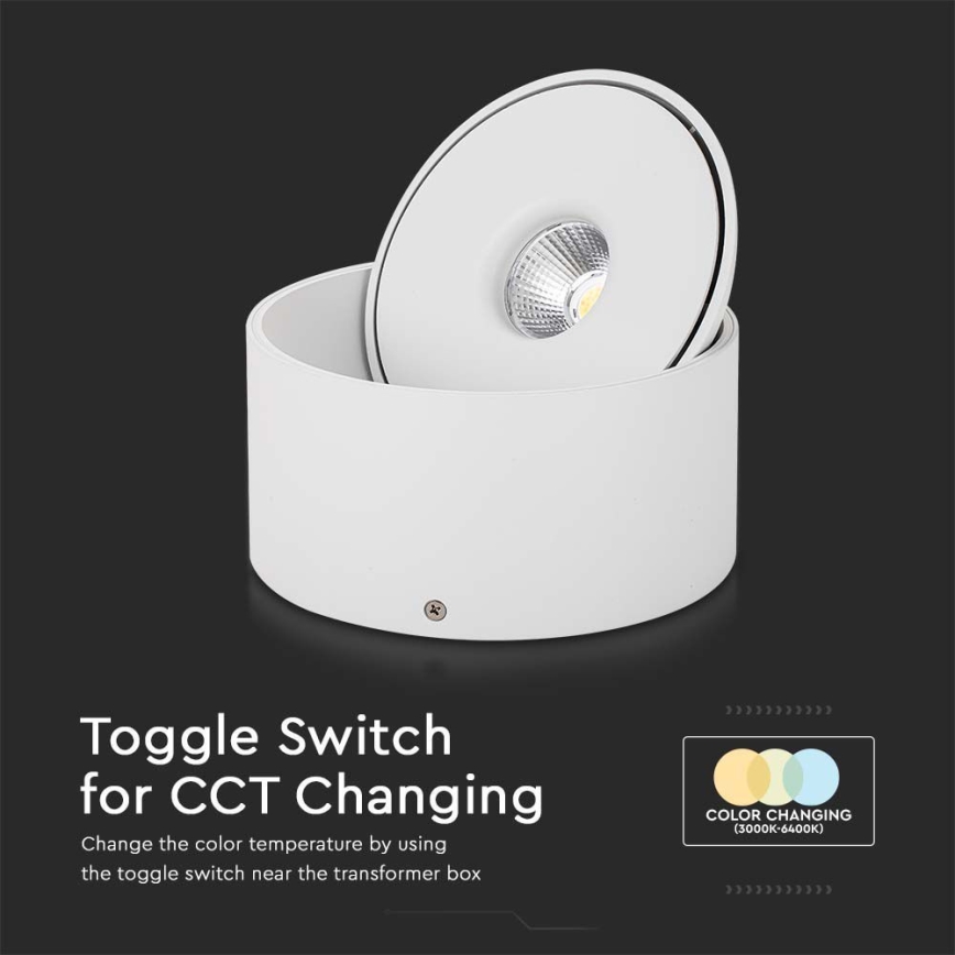 LED Flexível foco LED/20W/230V 3000/4000/6400K CRI 90 branco