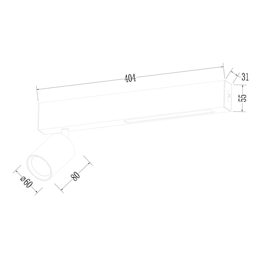 Foco LED MAGNET LED/5W/230V + 1xGU10/60W 3000/4000K preto