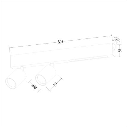 Foco LED MAGNET LED/5W/230V + 2xGU10/60W 3000/4000K branco