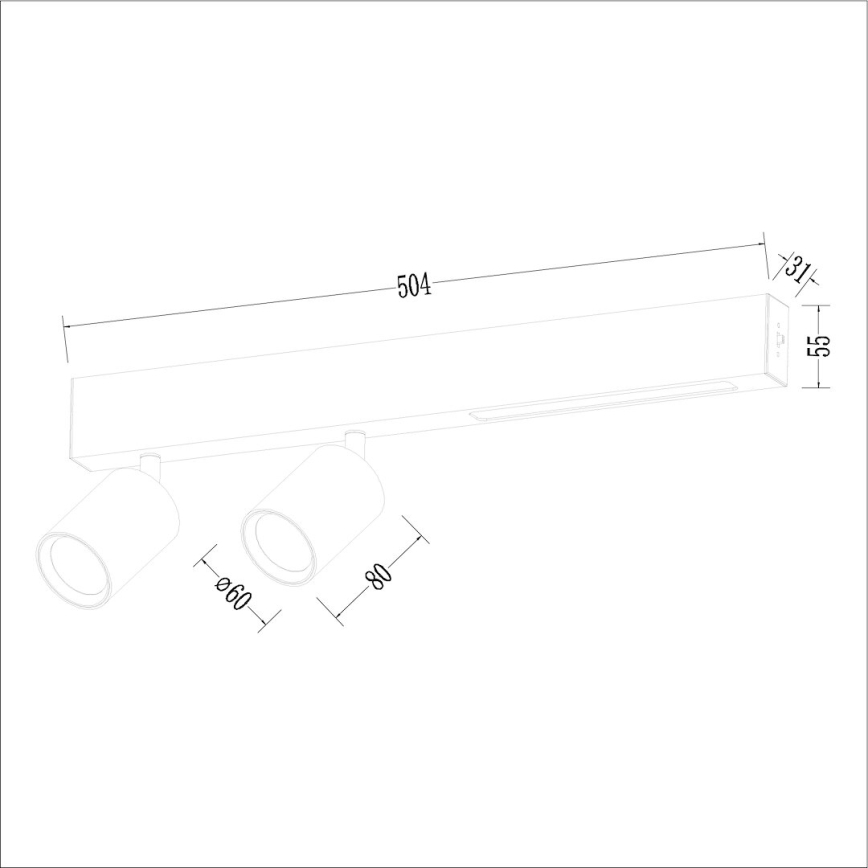 Foco LED MAGNET LED/5W/230V + 2xGU10/60W 3000/4000K branco