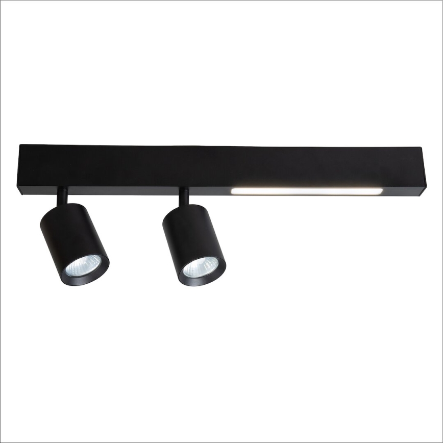Foco LED MAGNET LED/5W/230V + 2xGU10/60W 3000/4000K preto