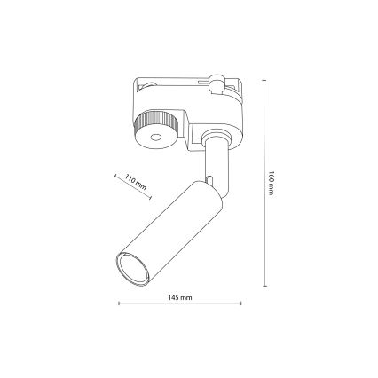 Foco LED para sistema de carris monofásico LAGOS 1xG9/3W/230V branco