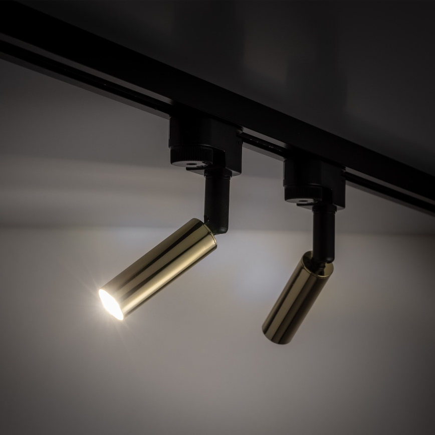 Foco LED para sistema de carris monofásico LAGOS 1xG9/3W/230V dourado/preto