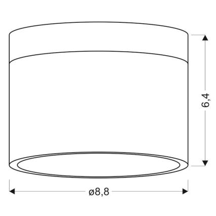 Foco LED TUBA LED/9W/230V branco/preto