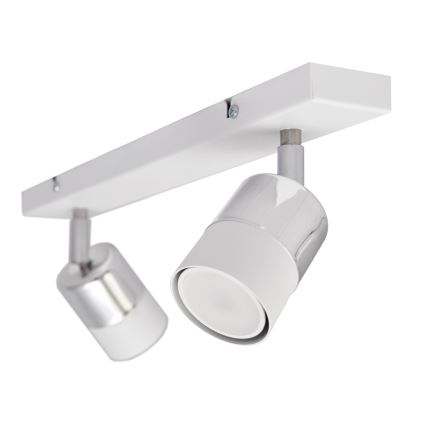 Foco LED TUBSSON 2xGU10/4,8W/230V branco/cromado brilhante