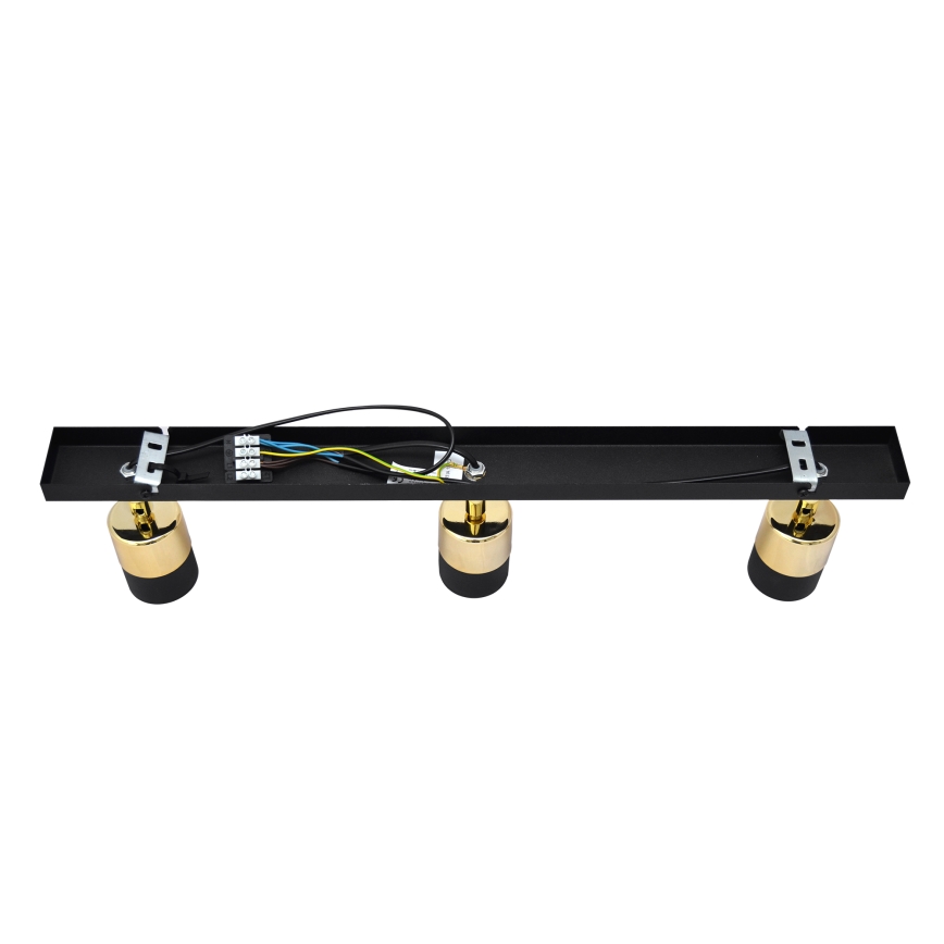 Foco LED TUBSSON 3xGU10/4,8W/230V preto/dourada