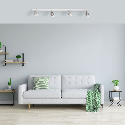 Foco LED TUBSSON 4xGU10/4,8W/230V branco/cromado brilhante