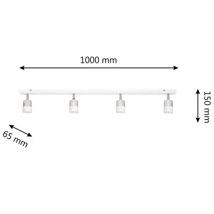Foco LED TUBSSON 4xGU10/4,8W/230V branco/cromado brilhante