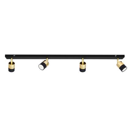Foco LED TUBSSON 4xGU10/4,8W/230V preto/dourada