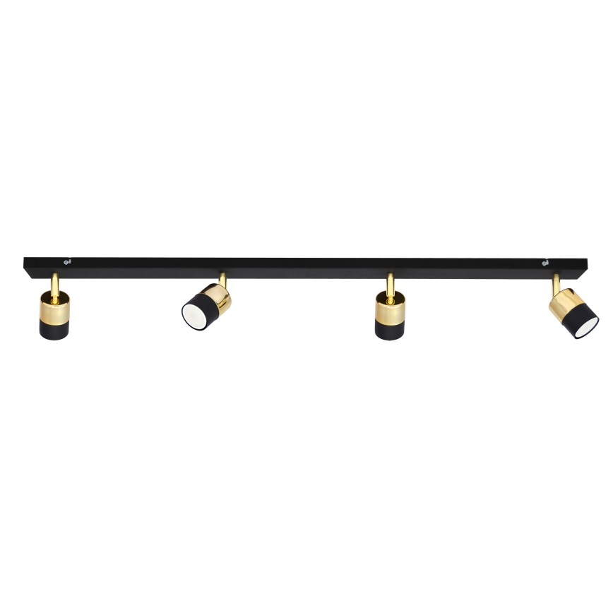 Foco LED TUBSSON 4xGU10/4,8W/230V preto/dourada
